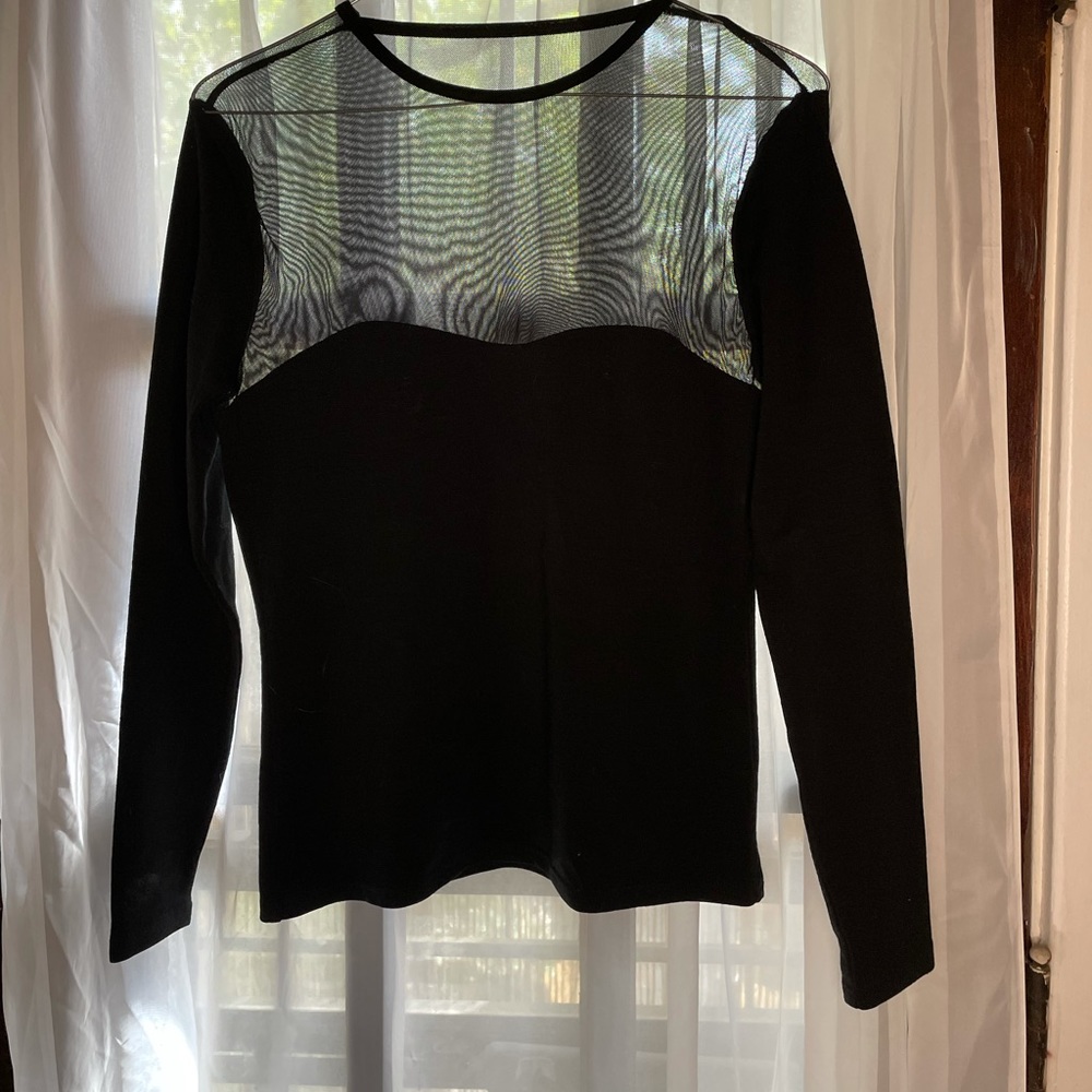 Nz Merino and mesh dressy winter top